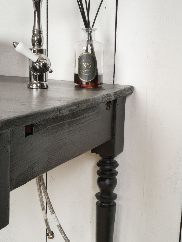 Ready-to-Install Bathroom Washbasin w/ Painted Antique Table Base