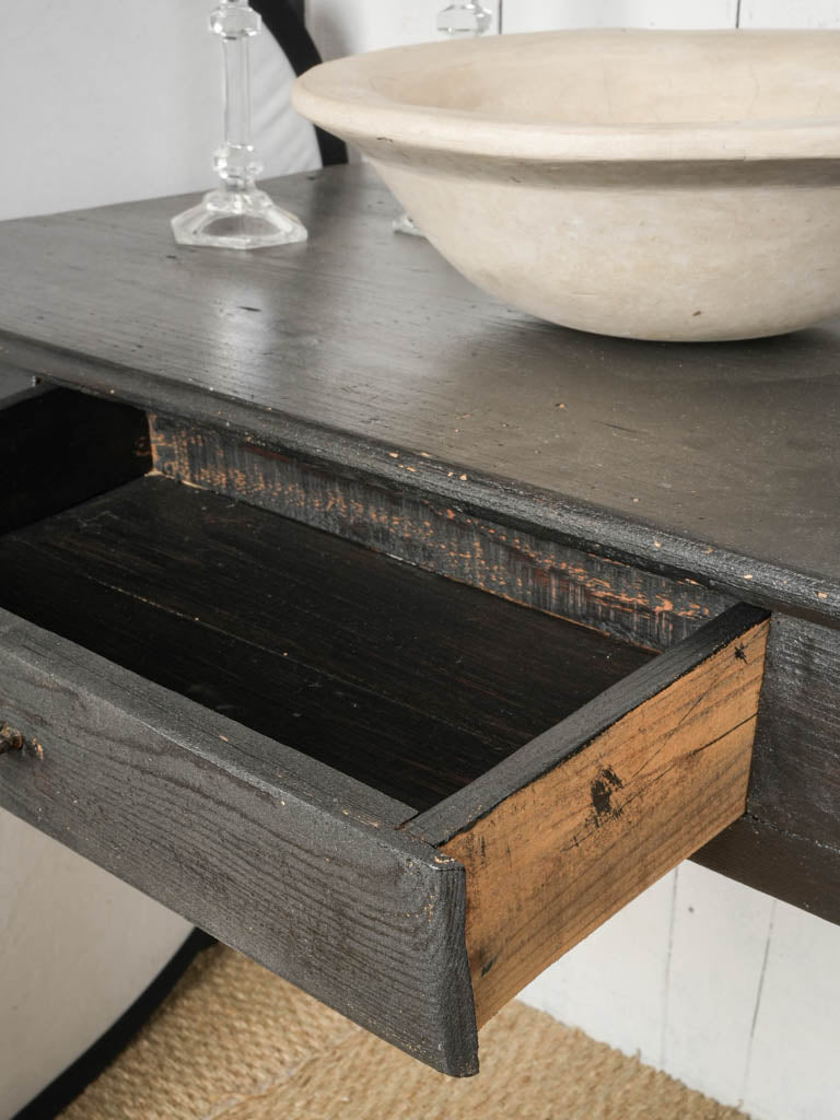 Ready-to-Install Bathroom Washbasin w/ Painted Antique Table Base