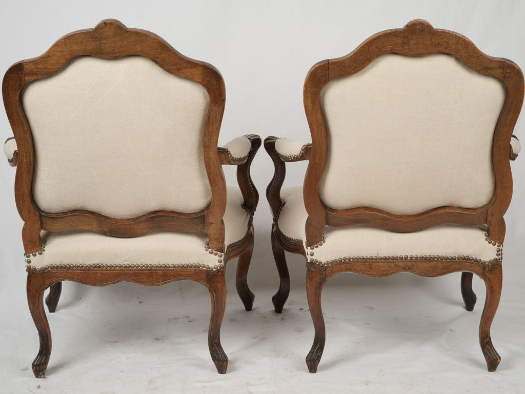 Delicate Rose Crested Armchairs