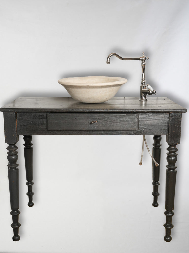 Ready-to-Install Bathroom Washbasin w/ Painted Antique Table Base