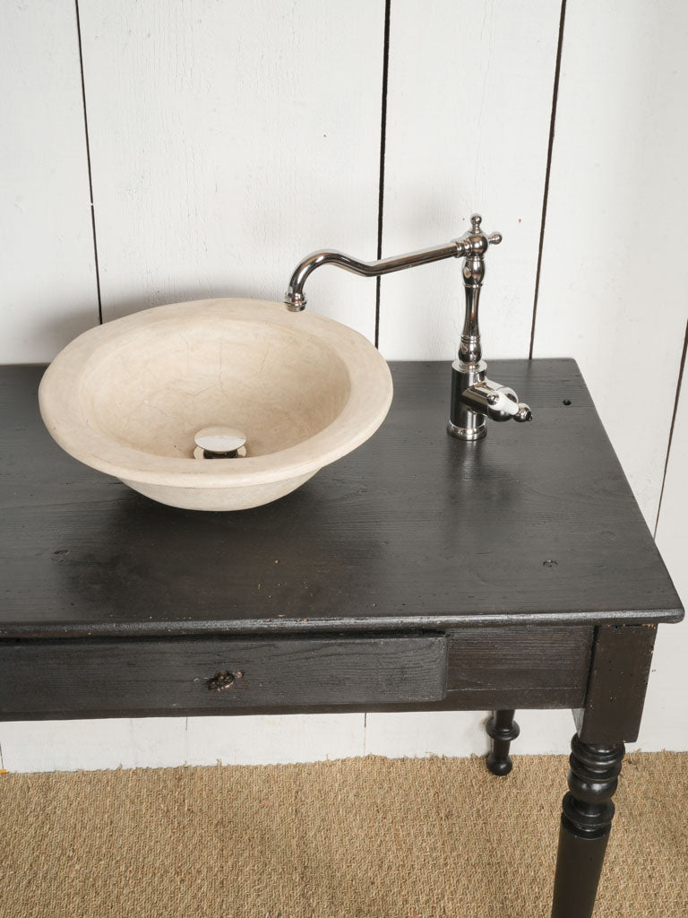 Ready-to-Install Bathroom Washbasin w/ Painted Antique Table Base