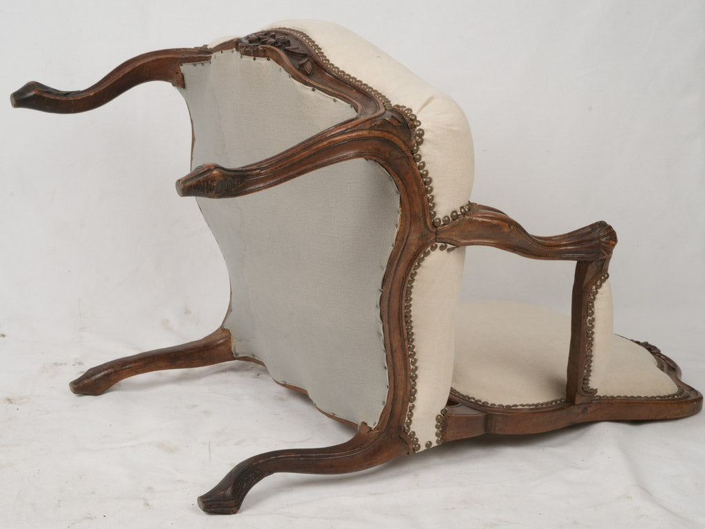 Aged Lyonnais Beechwood Armchairs