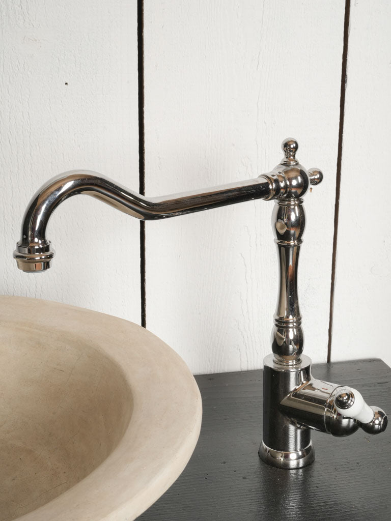 Ready-to-Install Bathroom Washbasin w/ Painted Antique Table Base