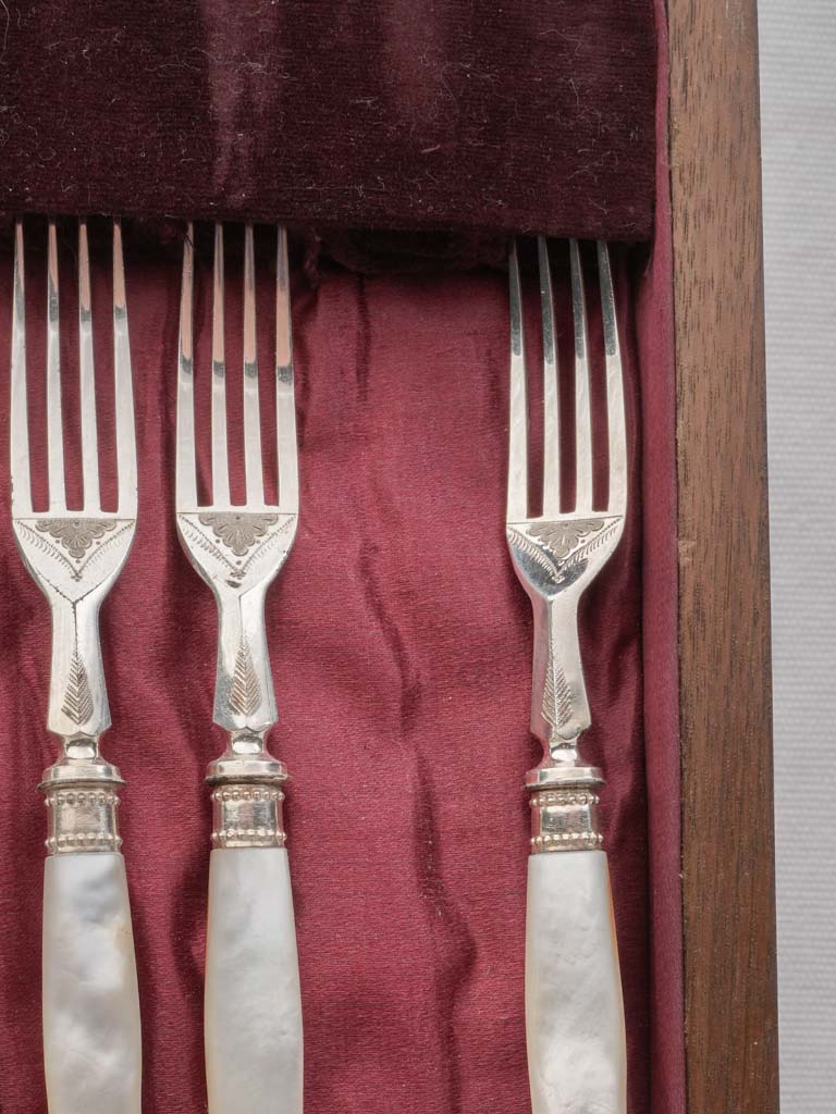Polished brass hinged cutlery box