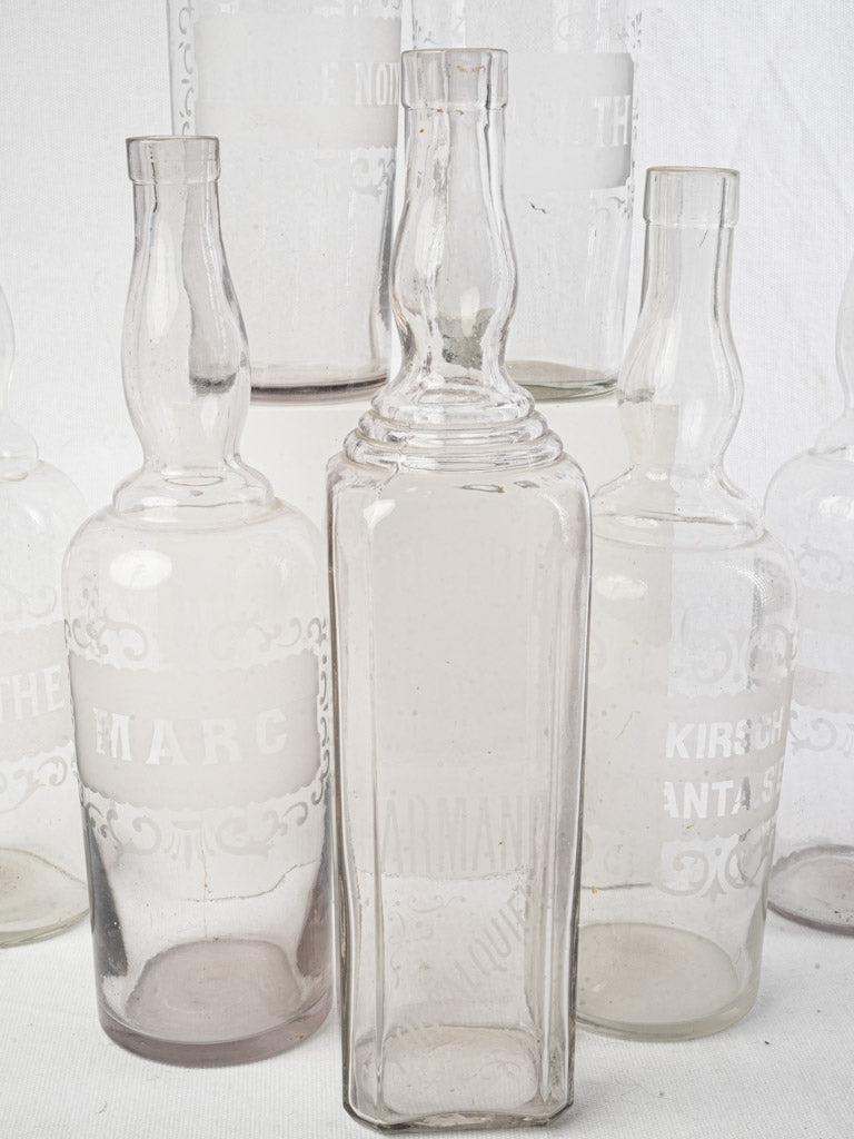 Antique hand-blown liqueur set