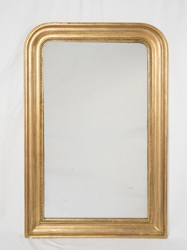 Late 19th Century French Louis Philippe Mantel Mirror Bronzine Over Gilt - 43¼" x 28"