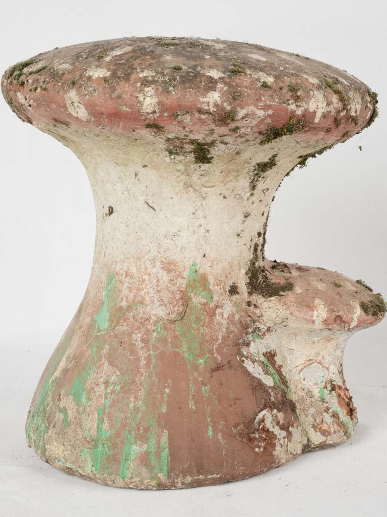 Antique mid-century outdoor mushroom sculpture