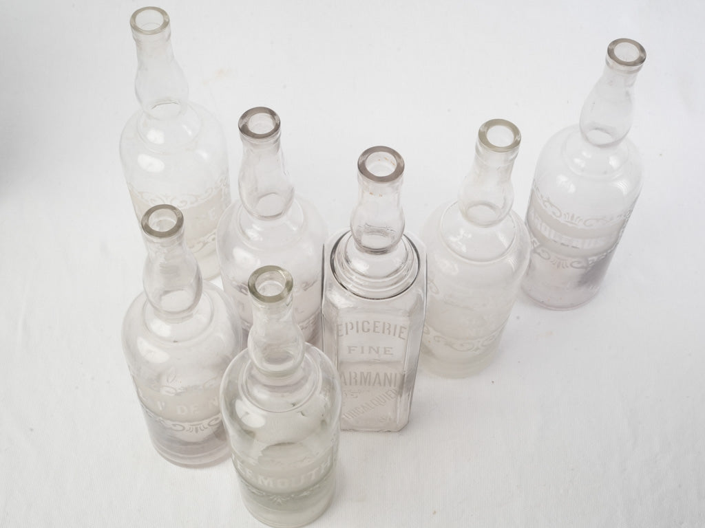 Ornate square advertising bottle