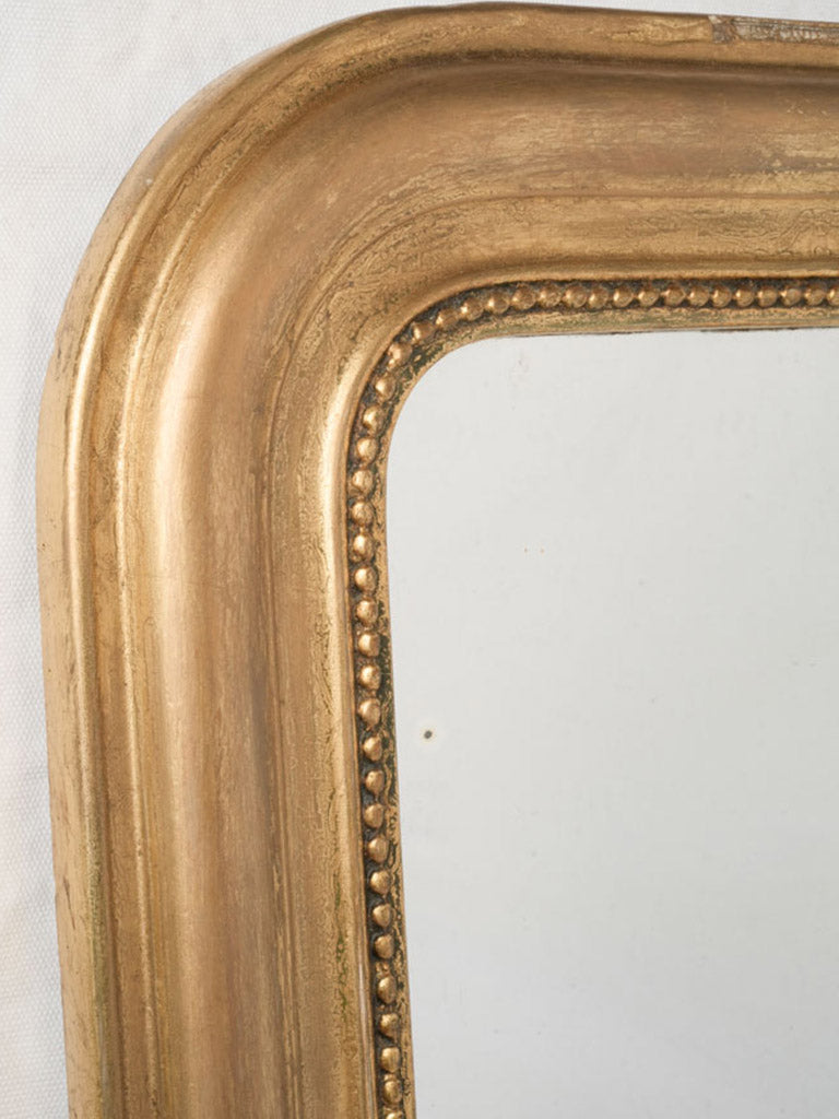 Late 19th Century French Louis Philippe Mantel Mirror Bronzine Over Gilt - 43¼" x 28"