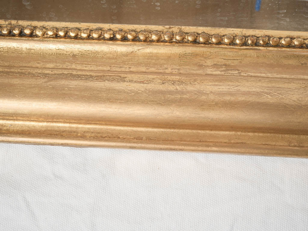 Late 19th Century French Louis Philippe Mantel Mirror Bronzine Over Gilt - 43¼" x 28"
