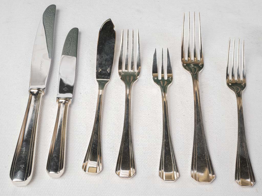 Distinguished silver cutlery case