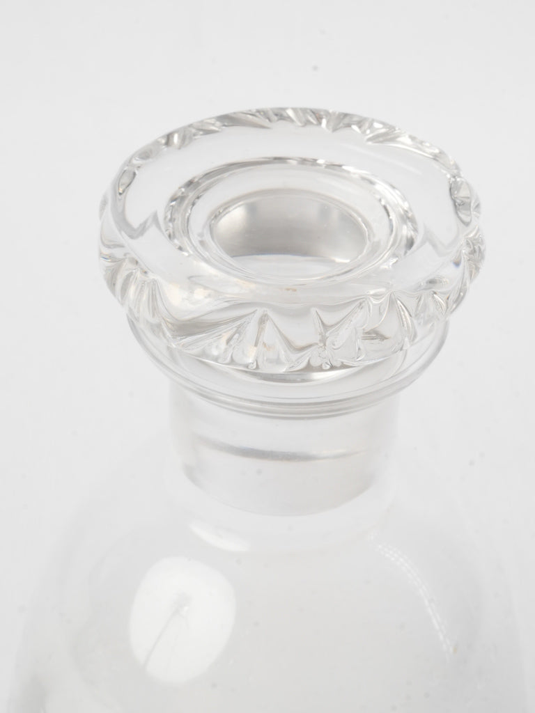Clear vintage glass decanter