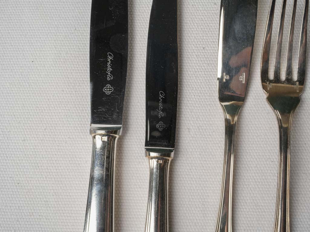 Shiny silverplate tableware selection