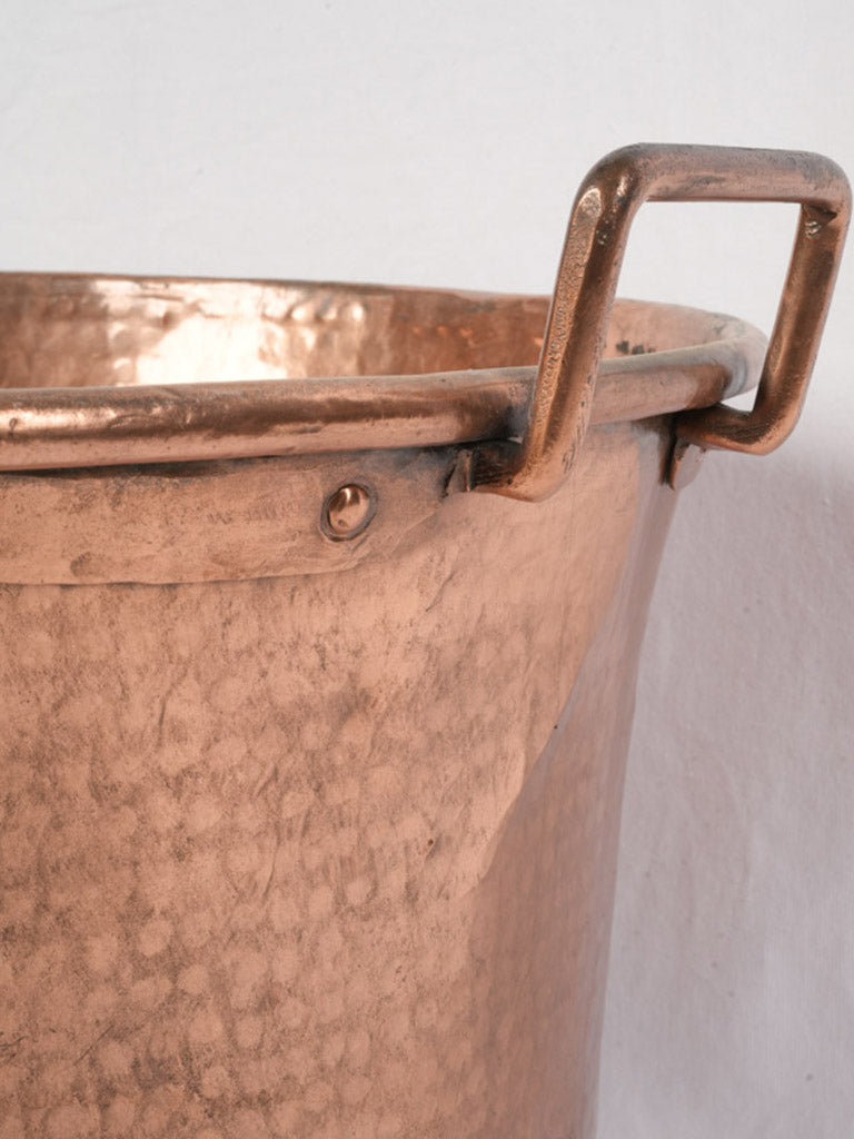 Warm-toned vintage hammered basin