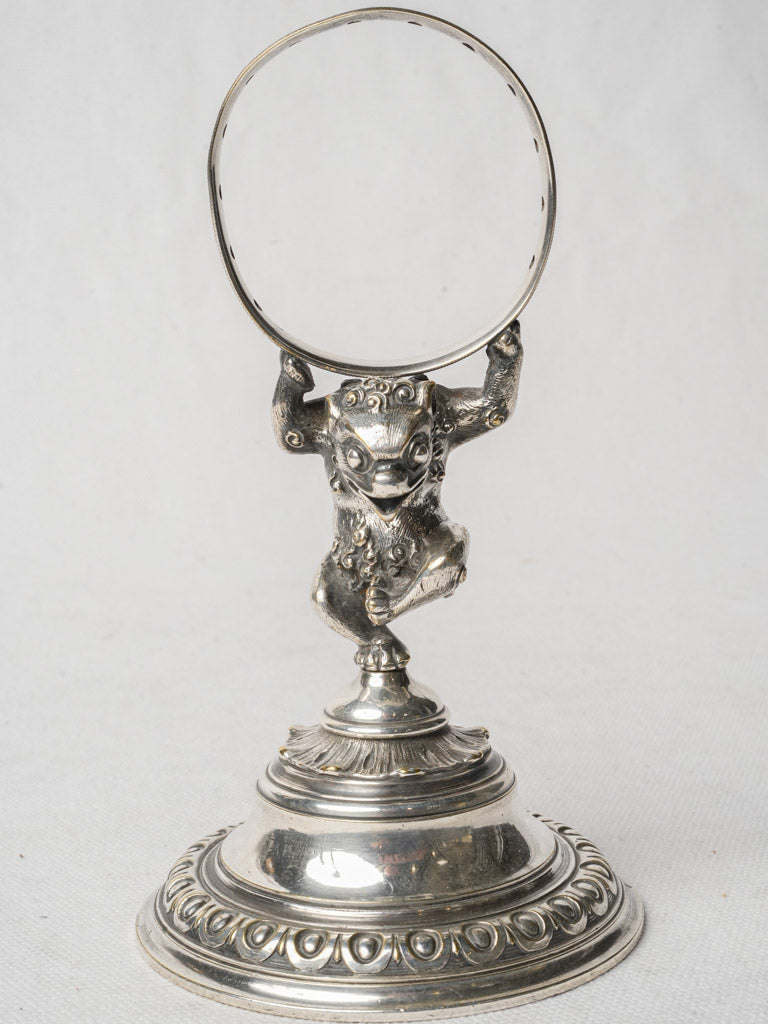 Rare whimsical Christofle toothpick holder