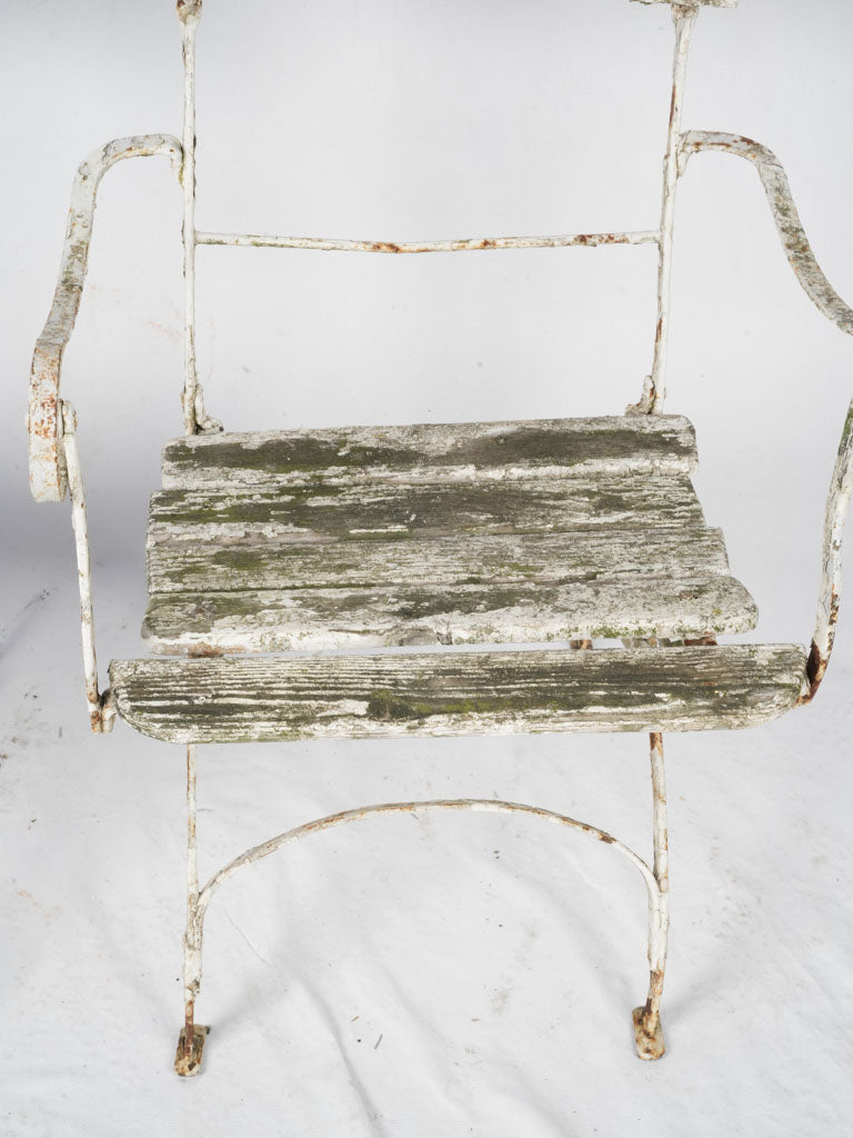 Classic scrolled armrest iron seats