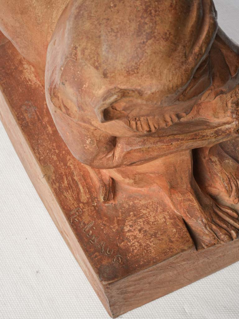 Gently aged monkey sculpture