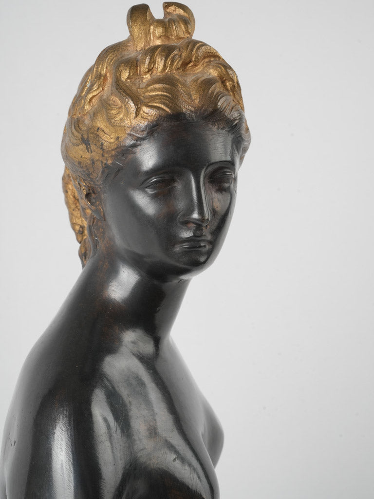 Antique gilded Houdon Diana sculpture