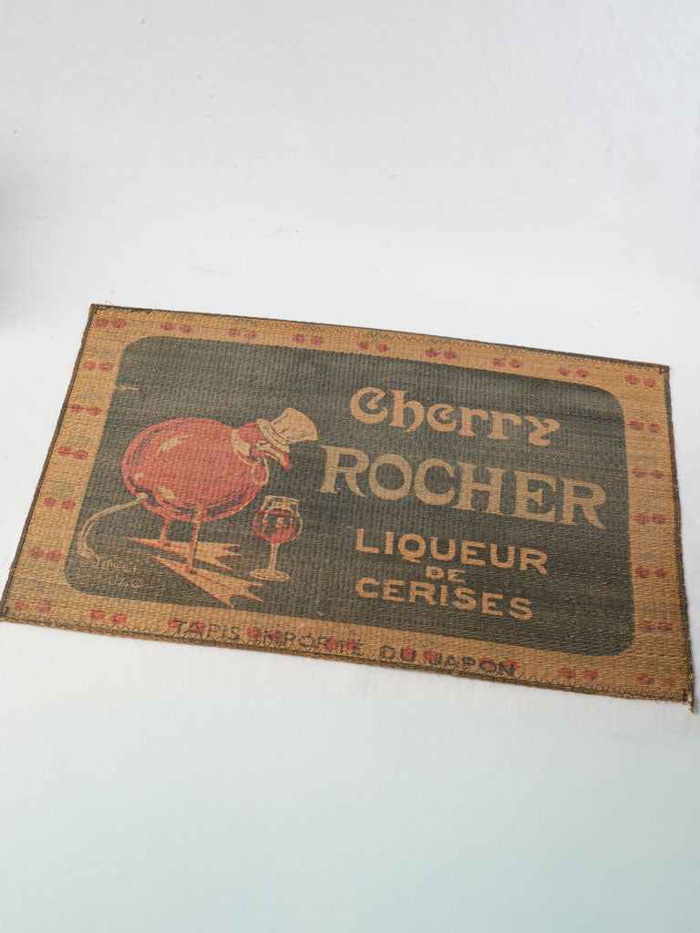 Rare French cherry motif mat