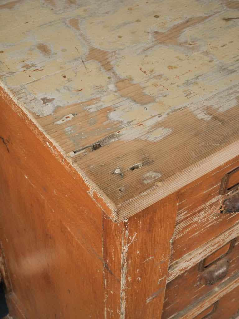 Weathered patina vintage cabinet