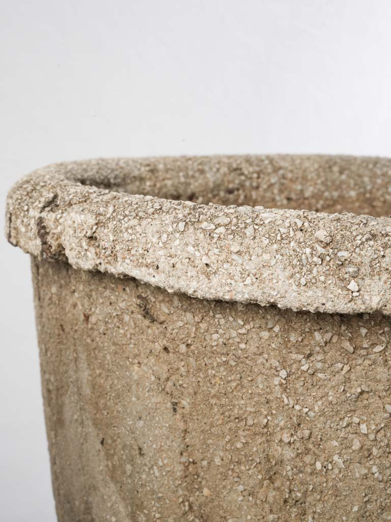 Natural tone antique concrete urns