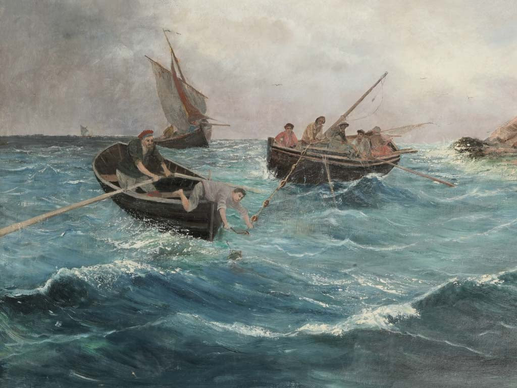 Dynamic, stormy boat portrait