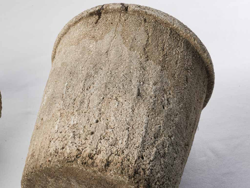 Rustic textured finish garden pots