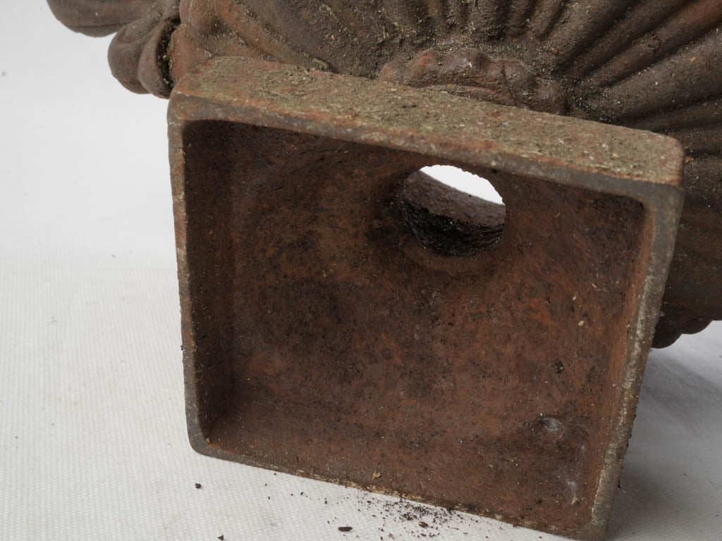 Historic low cast iron urn