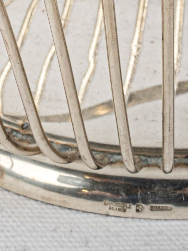 Collectible vintage silver wine stand