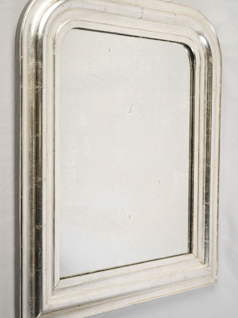 Mid-19th Century Small Louis-Philippe Mirror in Silver Leaf - 24¾" x 19¾"