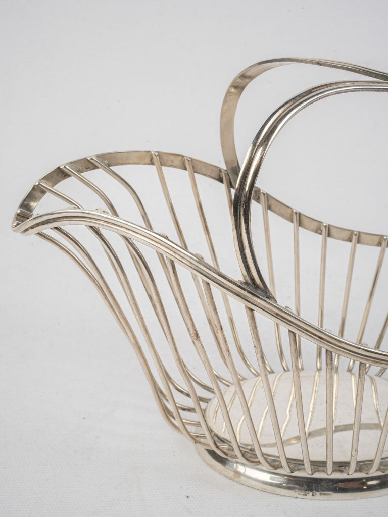 Sleek curved Art Deco wine holder