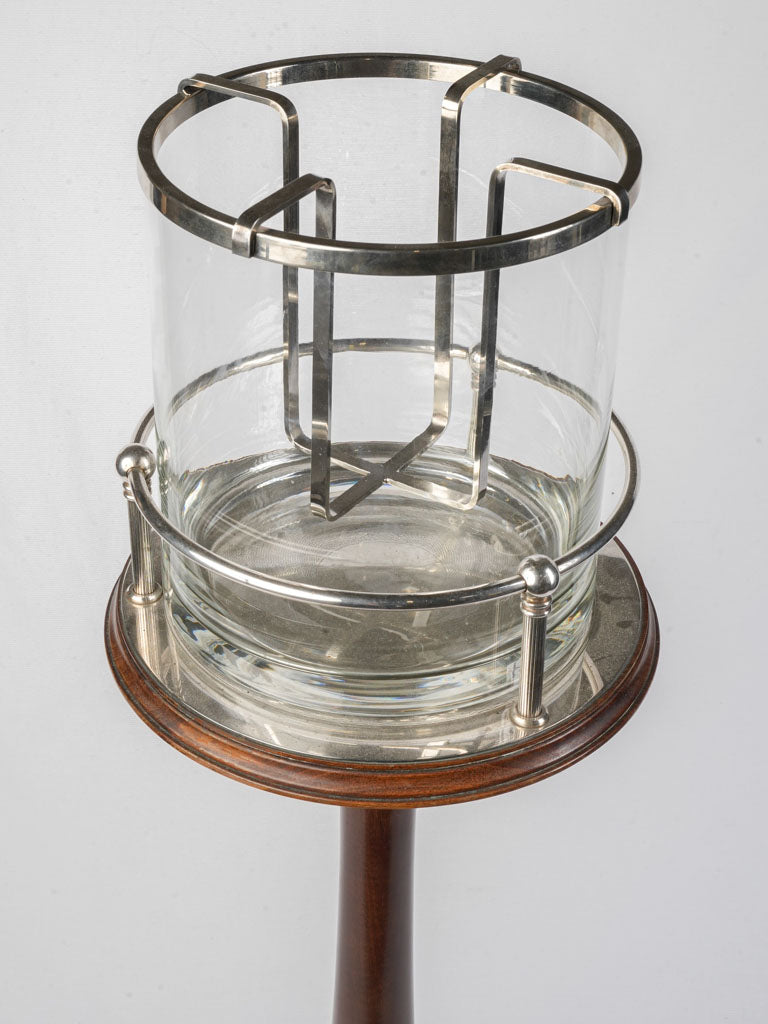 Rare silverplate ice bucket stand
