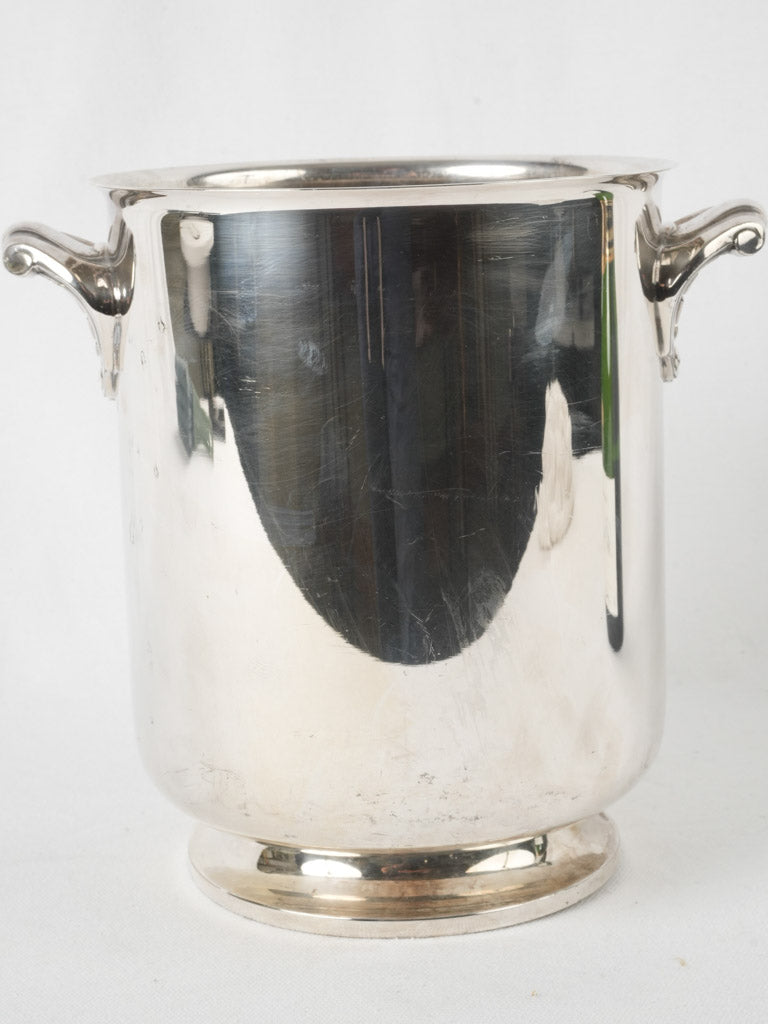 Elegant silver Ormesson shell-handled champagne cooler