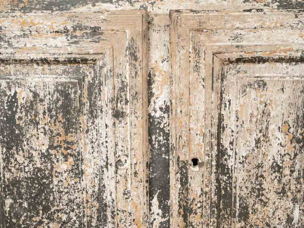 Shabby chic fluted door armoire