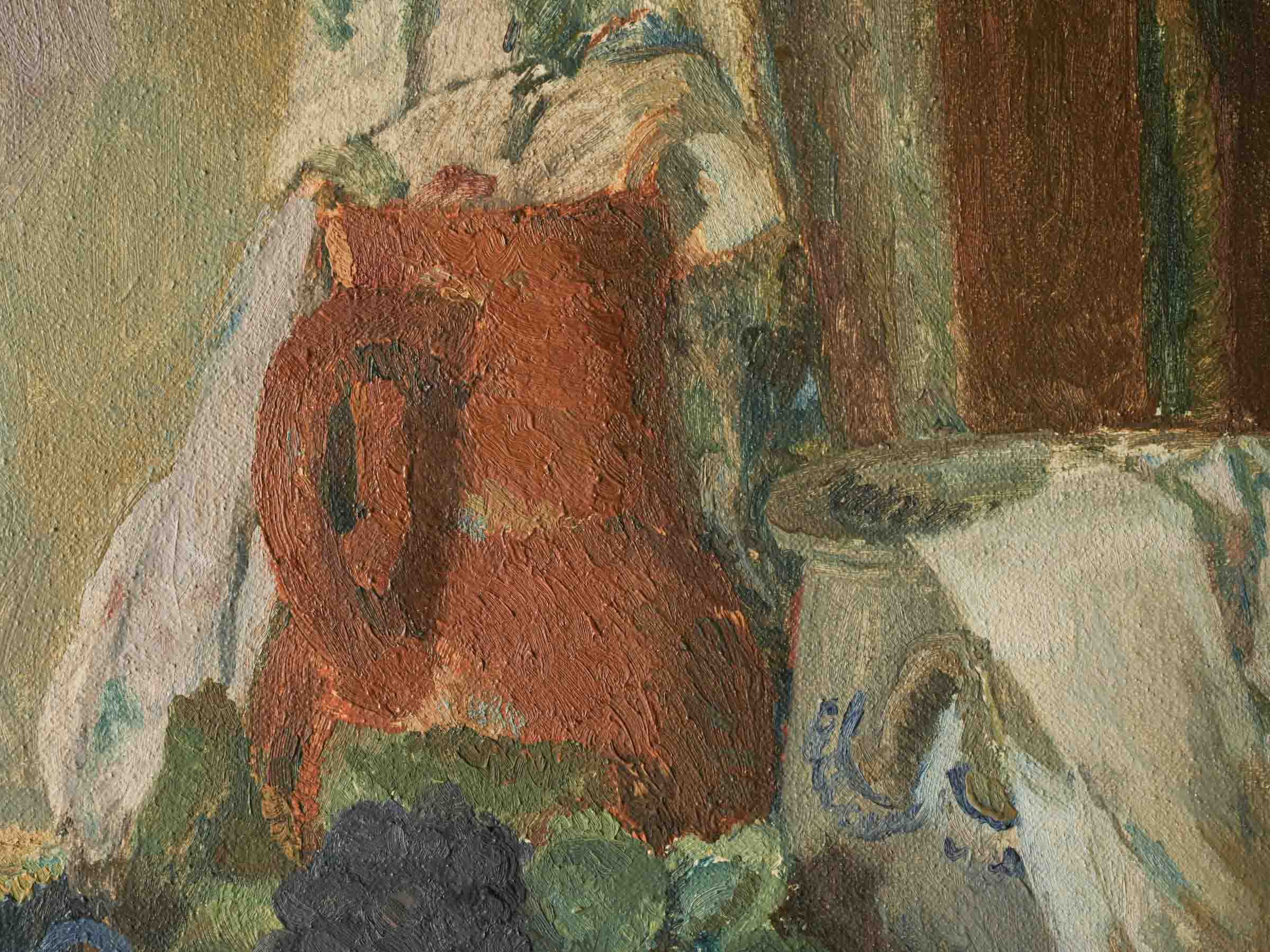 Large French Still Life with Fruit by Bernard Pidoux, Signed and Dated 1934 - 31" x 45"