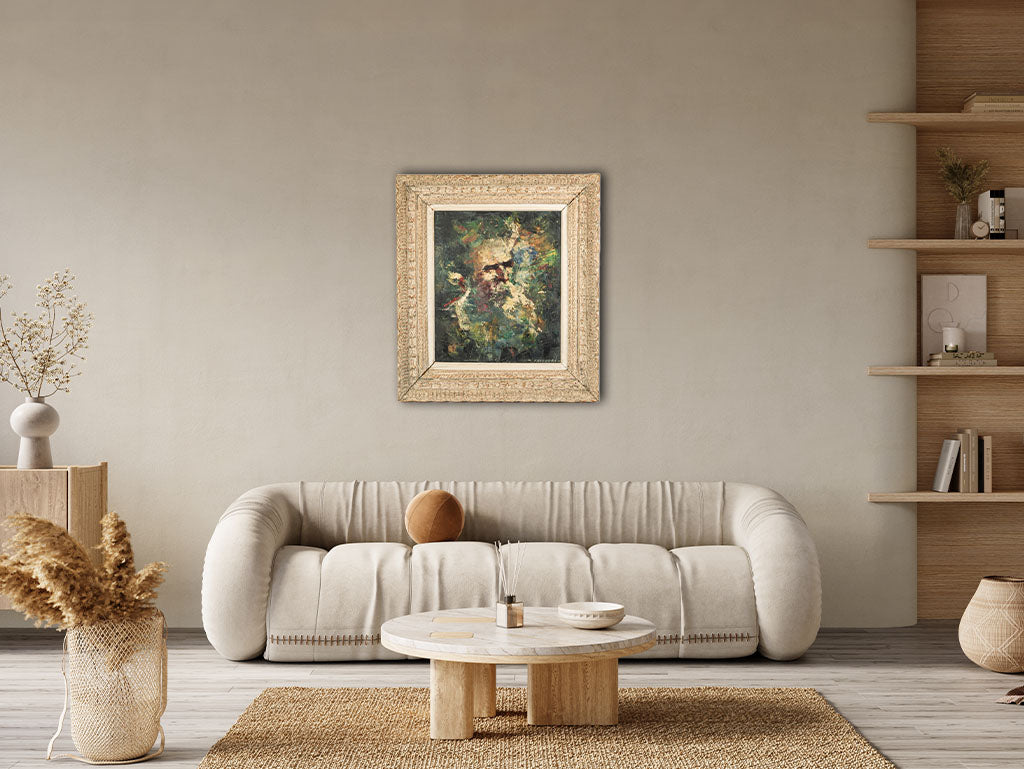 Introspective Corsican portrait canvas