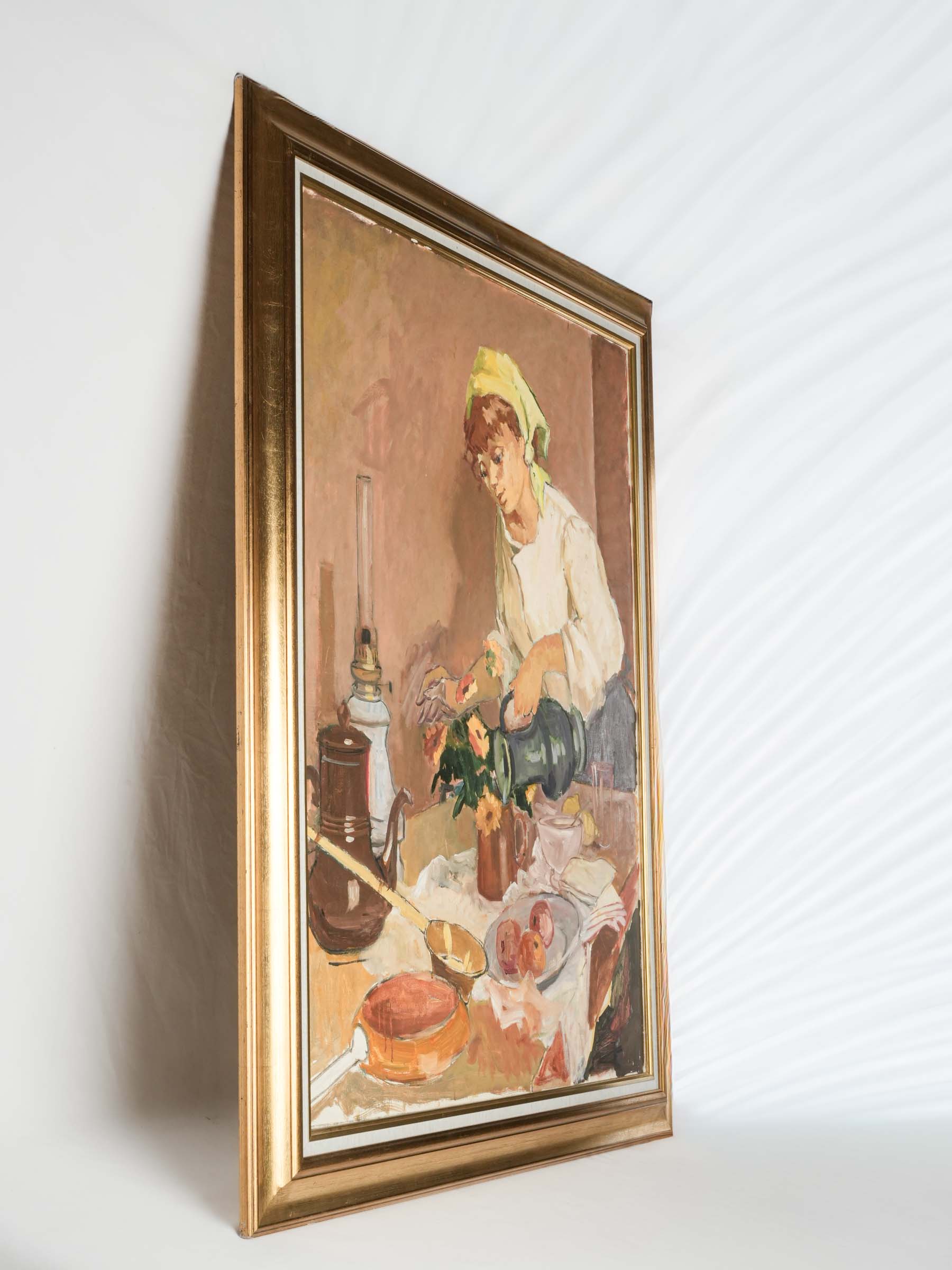 Elegant copper accent painting