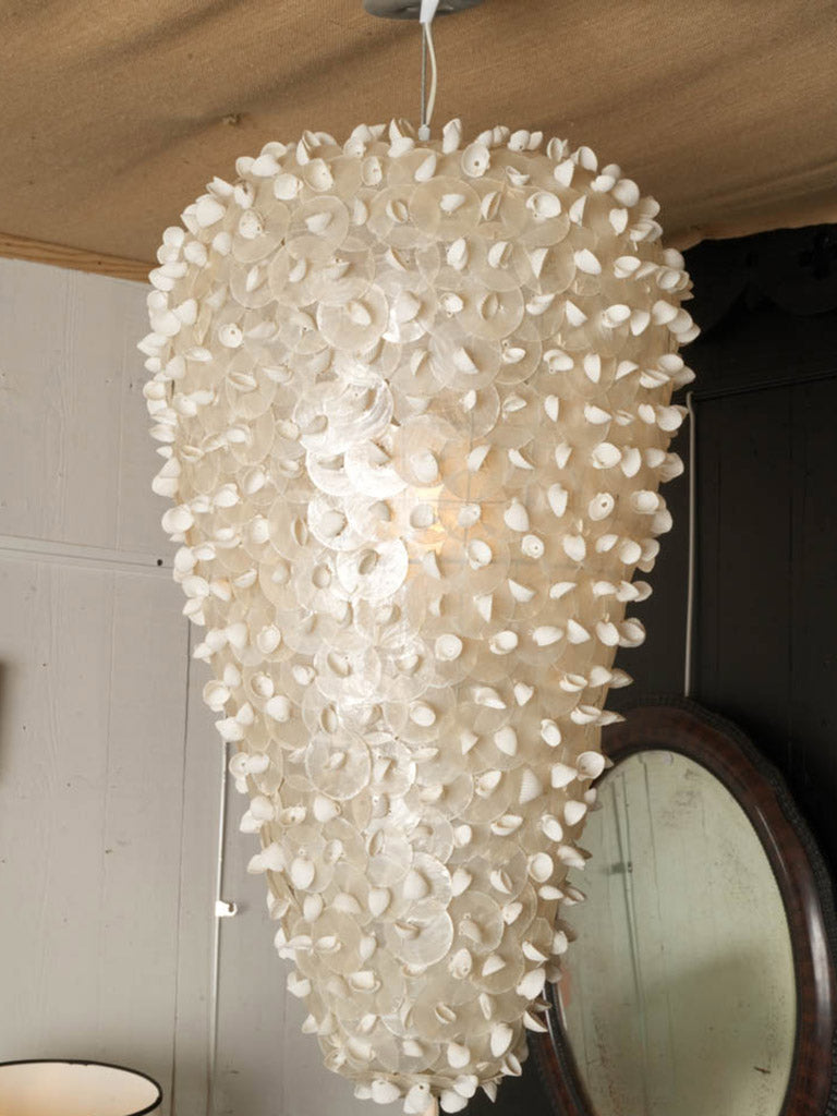 Handcrafted translucent shell lamps