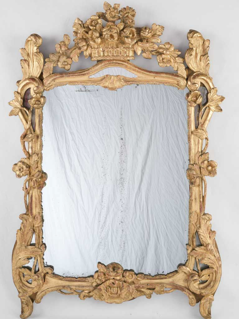 Ornate Louis XV Provençal Gilt Mirror