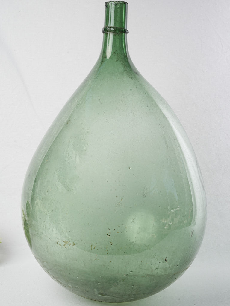 Handcrafted mouth-blown glass bottle