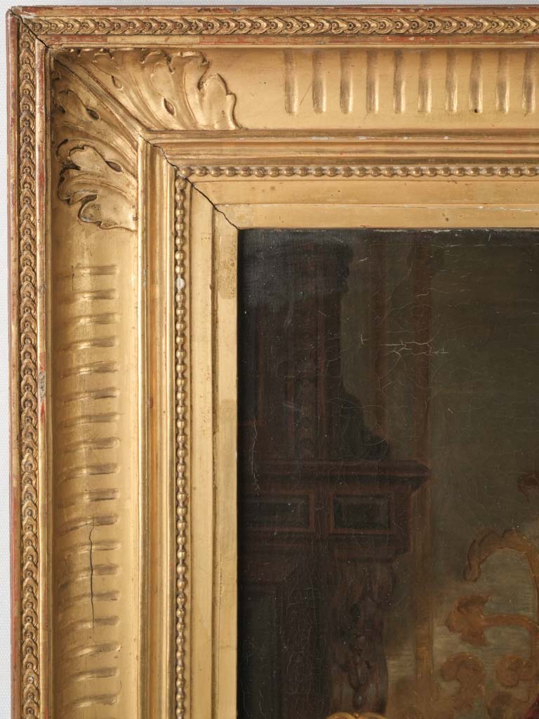 Stunning antique French oil-on-canvas