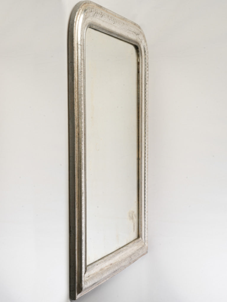 Beautiful Louis Philippe Silver Leaf Overmantel Mirror - 42½" x 29¼"