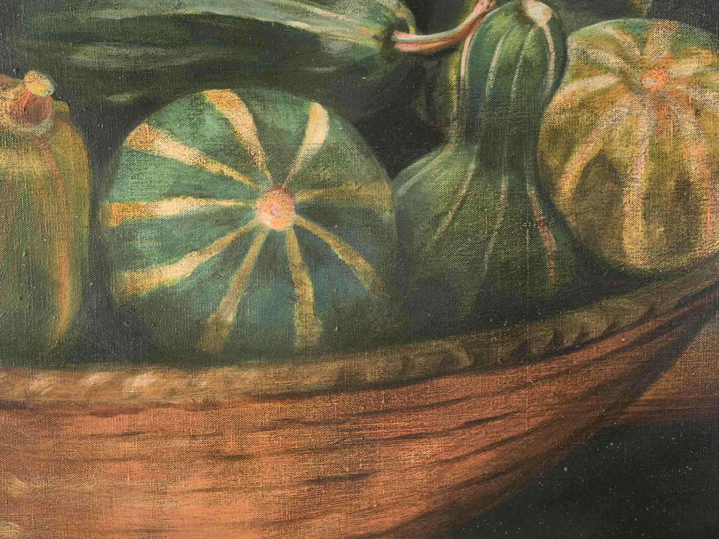 Monumental Contemporary Harvest Still Life with Gourds - 39¾" x 53½"