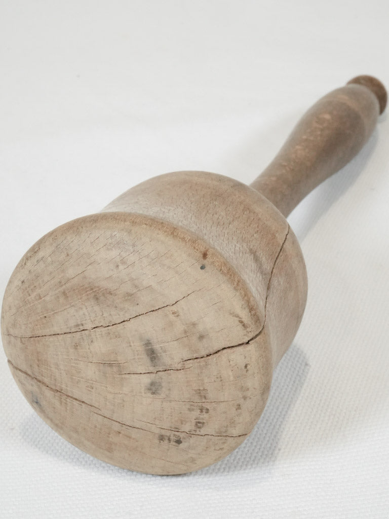 Antique rustic wooden culinary pestle