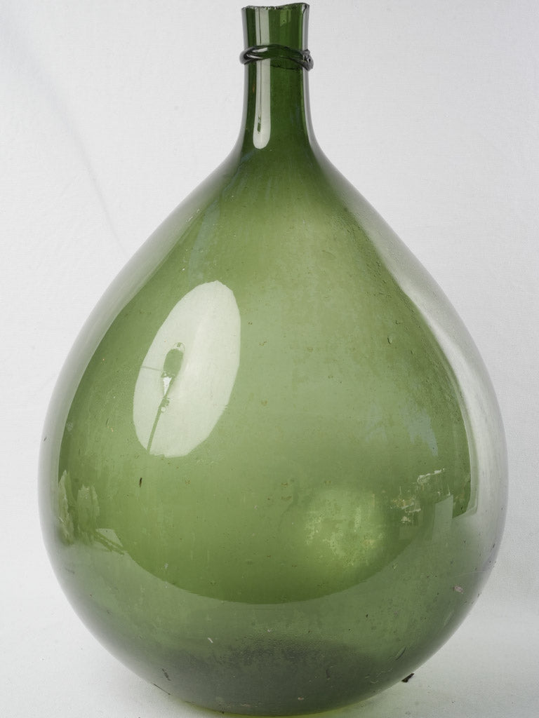 Elegant green dame jeanne container