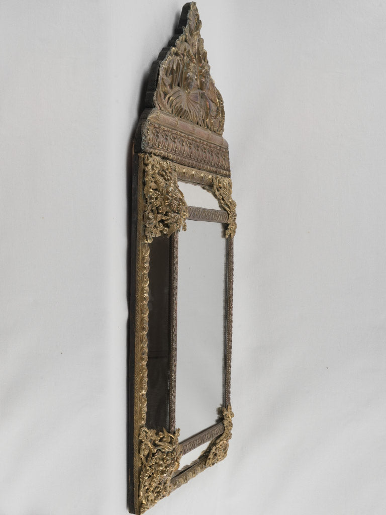 Elegant aged copper marriage mirror