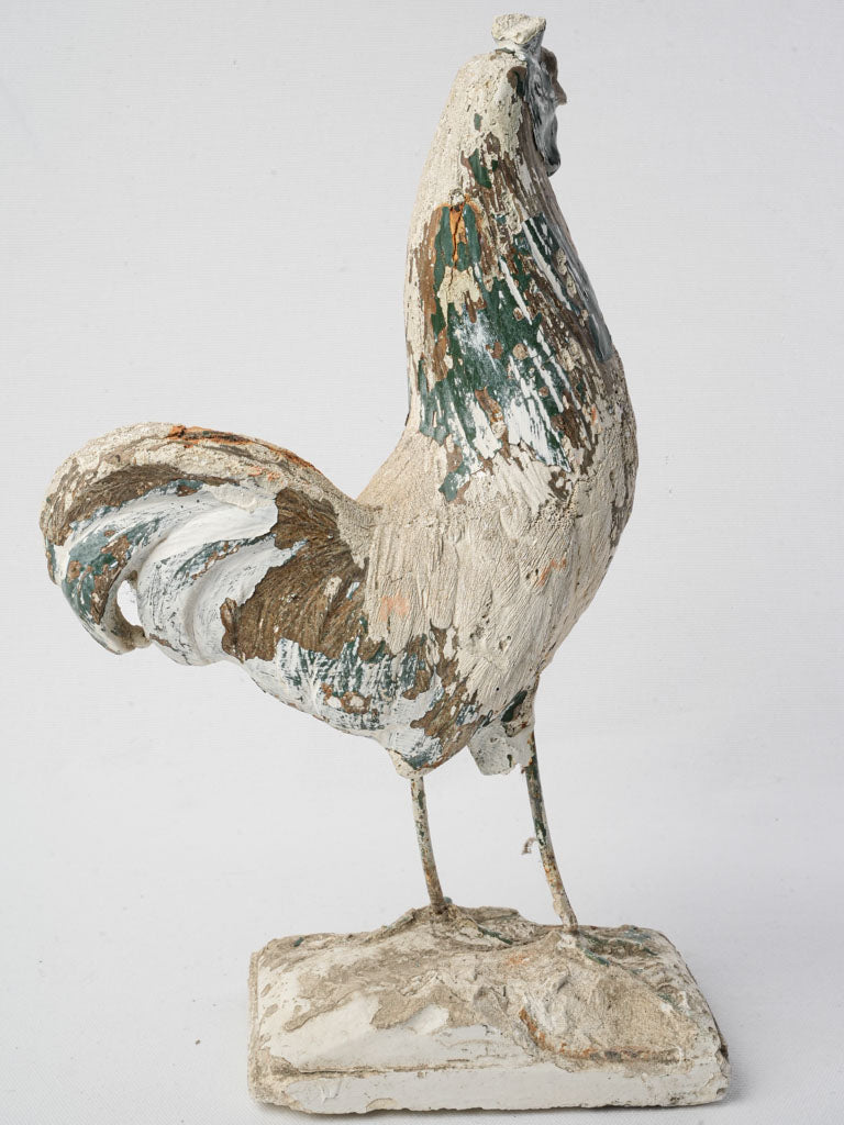 Timeworn Patina Rooster Statue
