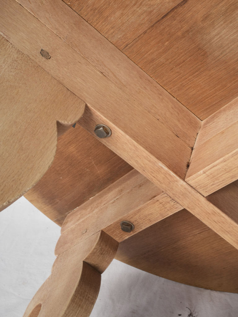 Intricate rustic curved-leg side tables