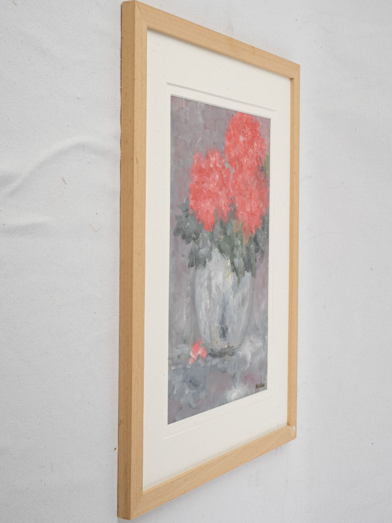 Contemporary Floral Still Life by Karibou - "Les Pivoines" - 19" x 15"