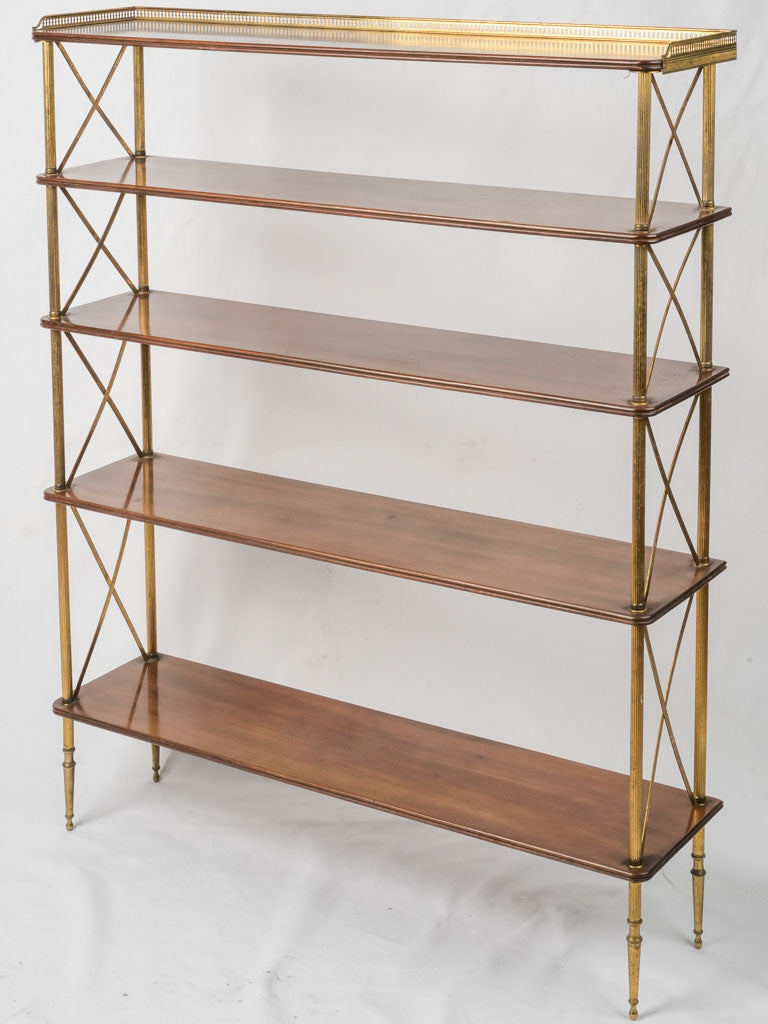 Vintage French mahogany étagère shelf